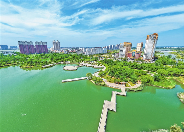 商丘市睢县绿意盎然 展现出水城共融的幸福画卷